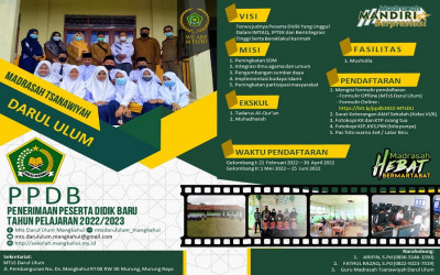 RESMI DIBUKA!! Cek Syarat PPDB Madrasah Tsanawiyah Darul Ulum Tahun 2022